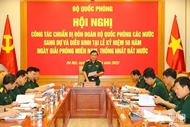 Preparation for receiving foreign defense delegations to 50th anniversary of South Liberation and National Reunification Day inspected